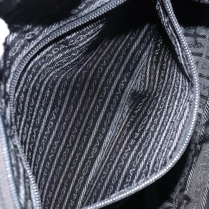 Prada Vintage Zip Handbag Tessuto, BLACK, NYLON, Handbag