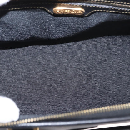 Fendi Vintage Pequin Convertible Boston Bag Coated Canvas, BROWN, CANVAS, Travel bag