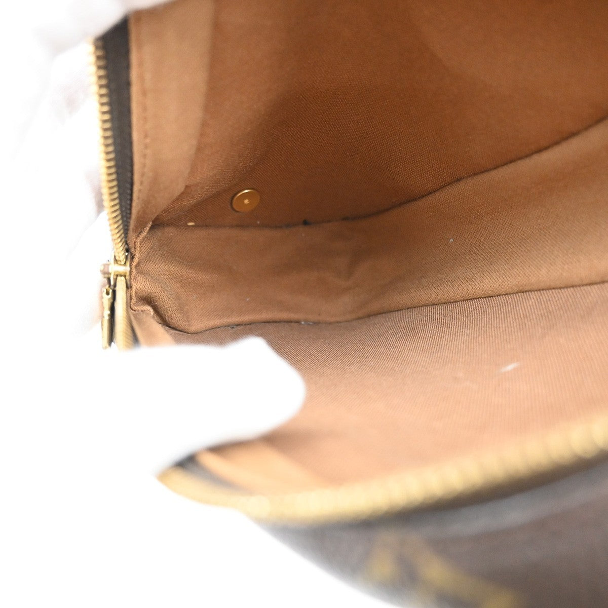 Louis Vuitton Pochette Gange Monogram Canvas, BROWN, CANVAS, Clutche & pouche