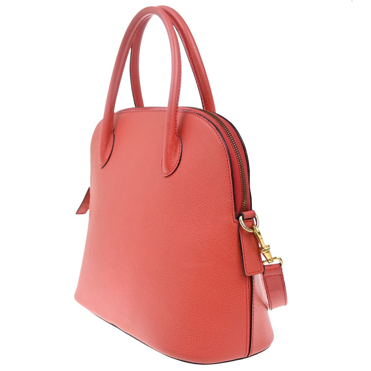 Celine Vintage Convertible Bowler Bag Leather, Red, Leather, Handbag