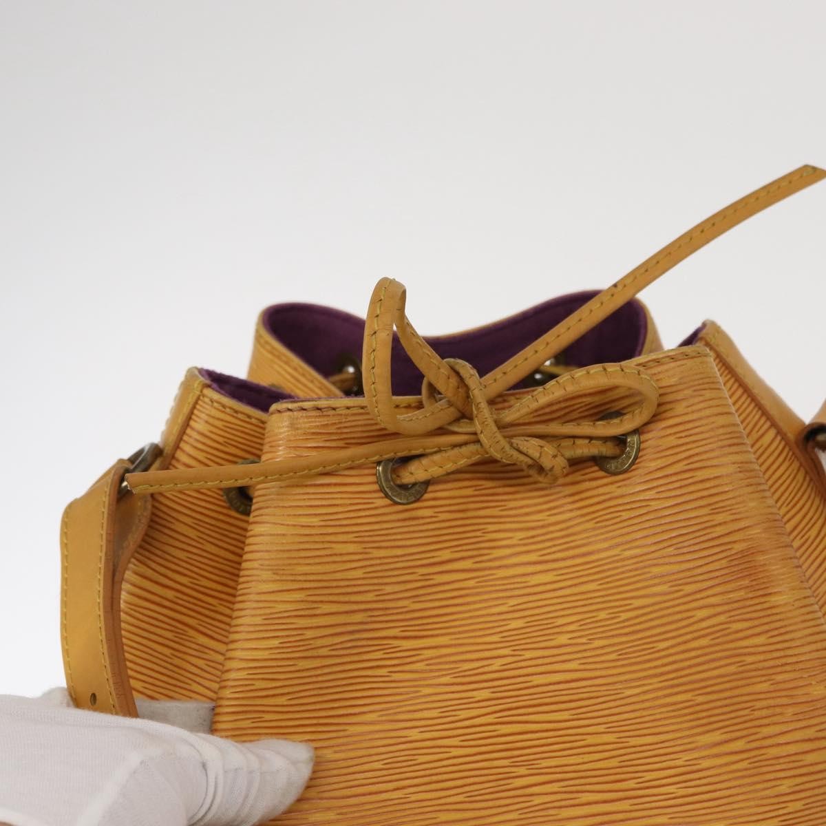Louis Vuitton Petit Noe Handbag Epi Leather, YELLOW, LEATHER, Shoulder bag