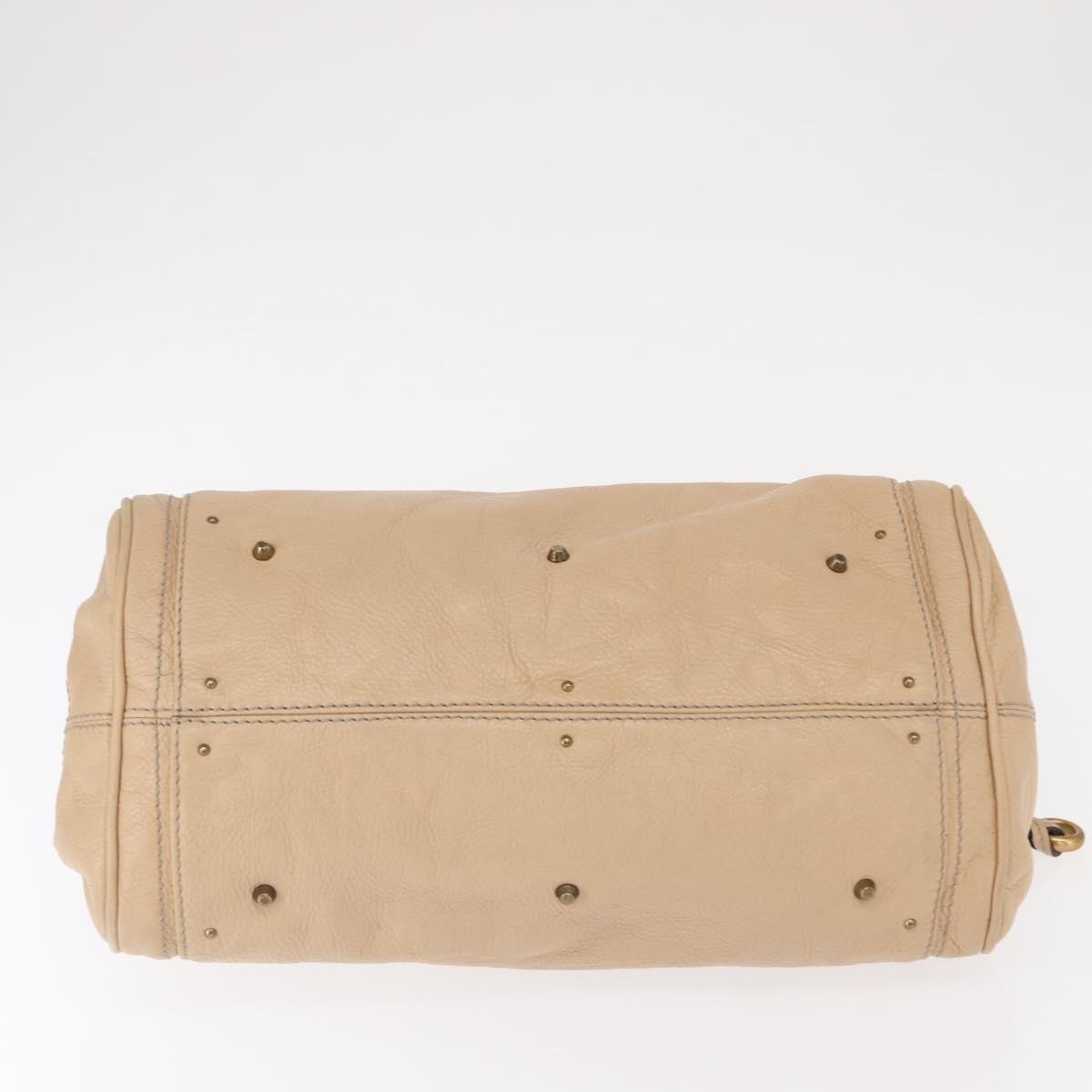 Chloe Paddington Lock Satchel Leather, BEIGE, LEATHER, Handbag