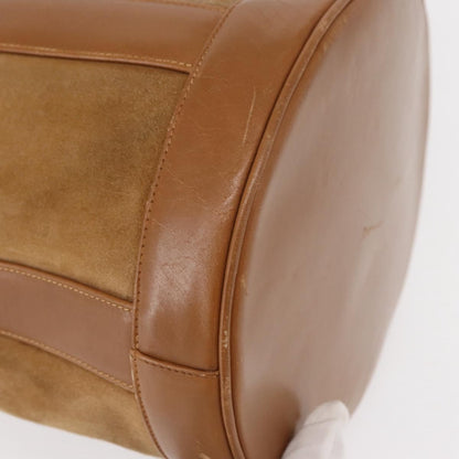 Salvatore Ferragamo Vintage Shoulder Bag Leather, BEIGE, SUEDE, Shoulder bag