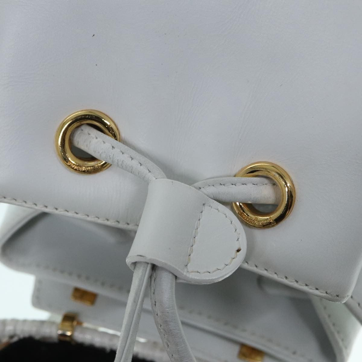 Salvatore Ferragamo Gancini Backpack Leather, WHITE, LEATHER, Backpack
