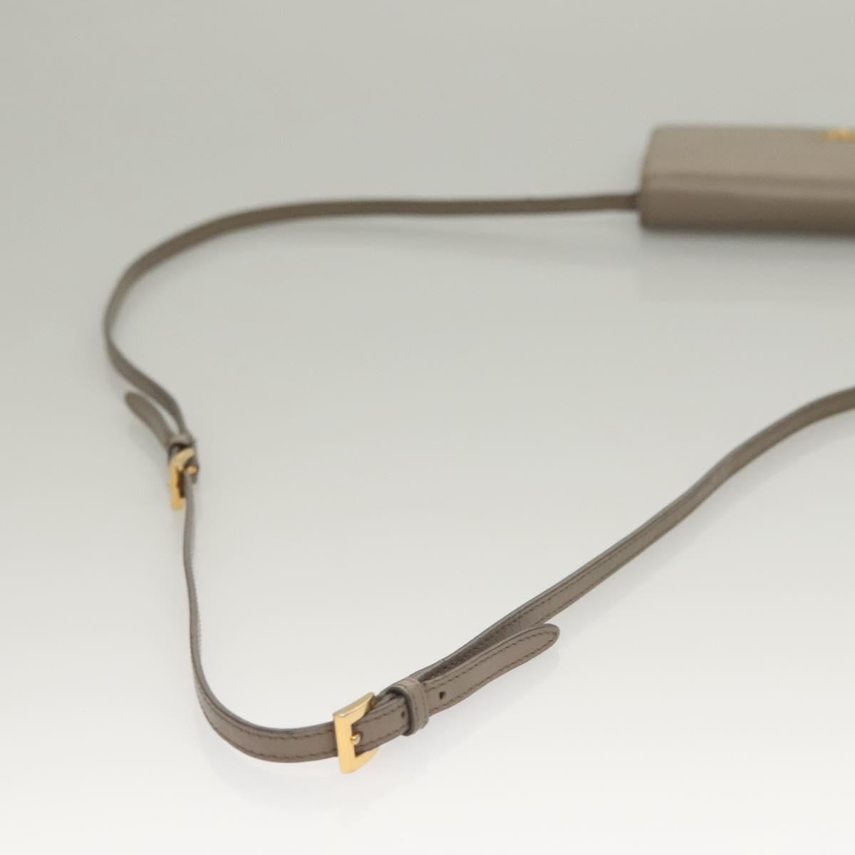 Prada Wallet on Strap Saffiano Leather, BEIGE, LEATHER, Shoulder bag