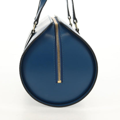 Louis Vuitton Soufflot Handbag Epi Leather, BLUE, LEATHER, Handbag
