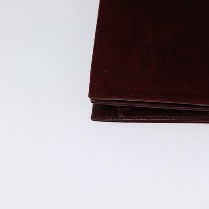 Salvatore Ferragamo Flap Shoulder Bag Suede, BURGUNDY, SUEDE, Shoulder bag