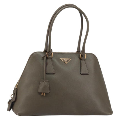 Prada Promenade Bag Saffiano Leather, BROWN, LEATHER, Handbag