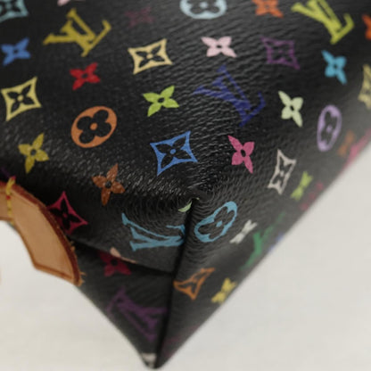 Louis Vuitton Cosmetic Pouch Monogram Multicolor, BLACK, CANVAS, Clutche & pouche