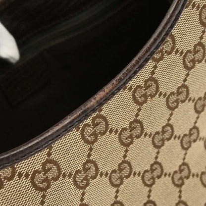 Gucci Vintage Jackie Handbag Canvas, BEIGE, CANVAS, Handbag