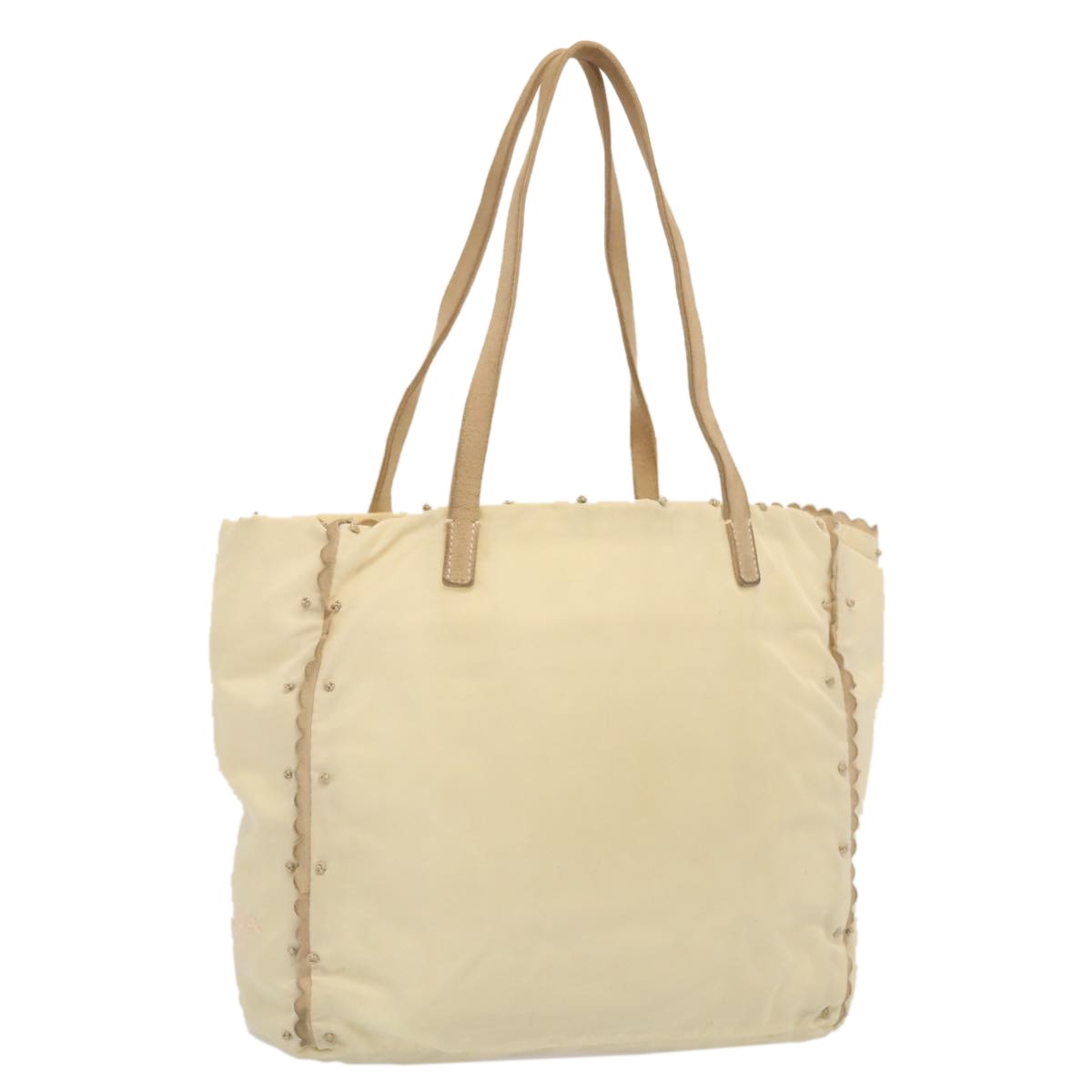 Prada Tote Vitello Daino Vitello Daino, BEIGE, NYLON, Tote bag
