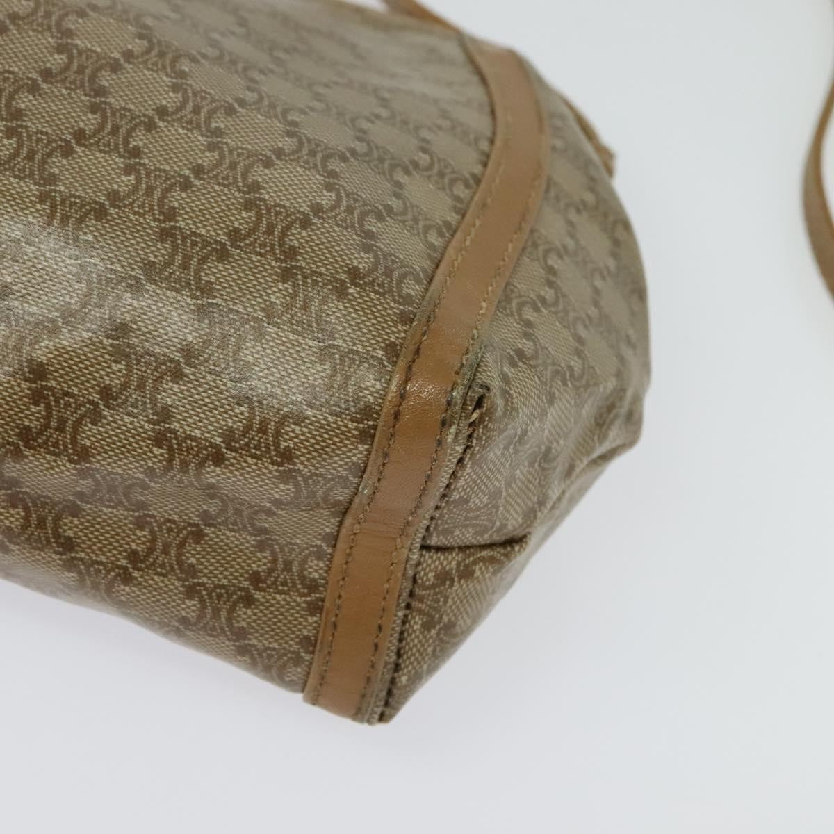 Celine Macadam Shoulder Bag PVC Leather, BEIGE, PVC, Shoulder bag