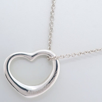 Tiffany & Co. Elsa Peretti Open Heart Pendant Necklace Sterling Silver, SILVER, SILVER, Necklace
