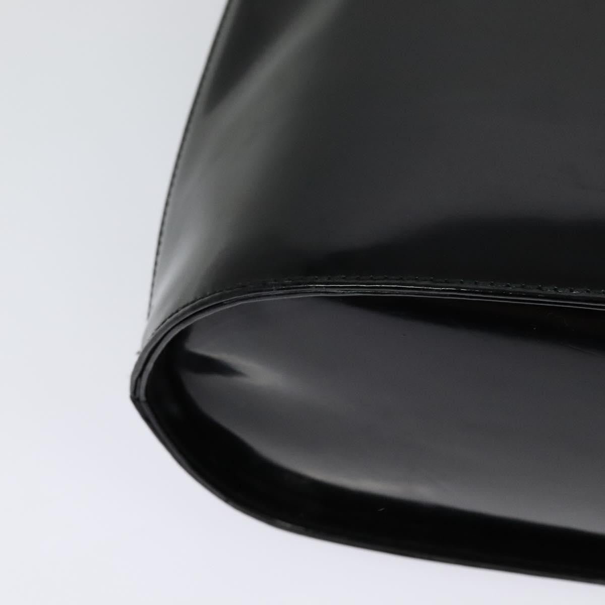 Salvatore Ferragamo Gancini Shoulder Bag Patent Leather, BLACK, PATENT_LEATHER, Shoulder bag