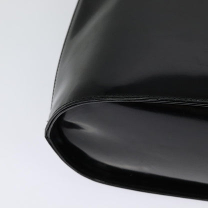 Salvatore Ferragamo Gancini Shoulder Bag Patent Leather, BLACK, PATENT_LEATHER, Shoulder bag