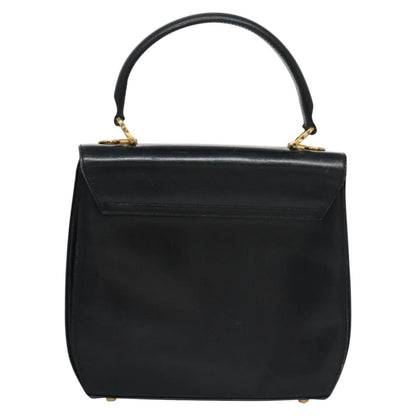 Salvatore Ferragamo Gancini Convertible Top Handle Bag Leather, BLACK, LEATHER, Handbag