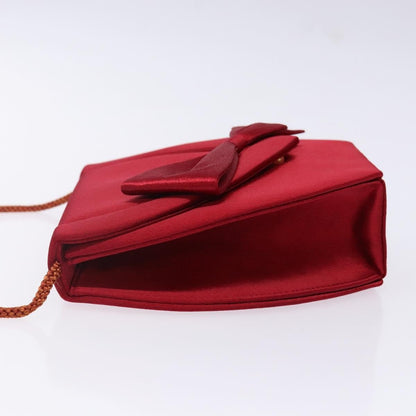 Saint Laurent Vintage Flap Crossbody Bag Silk, RED, SATIN, Clutche & pouche
