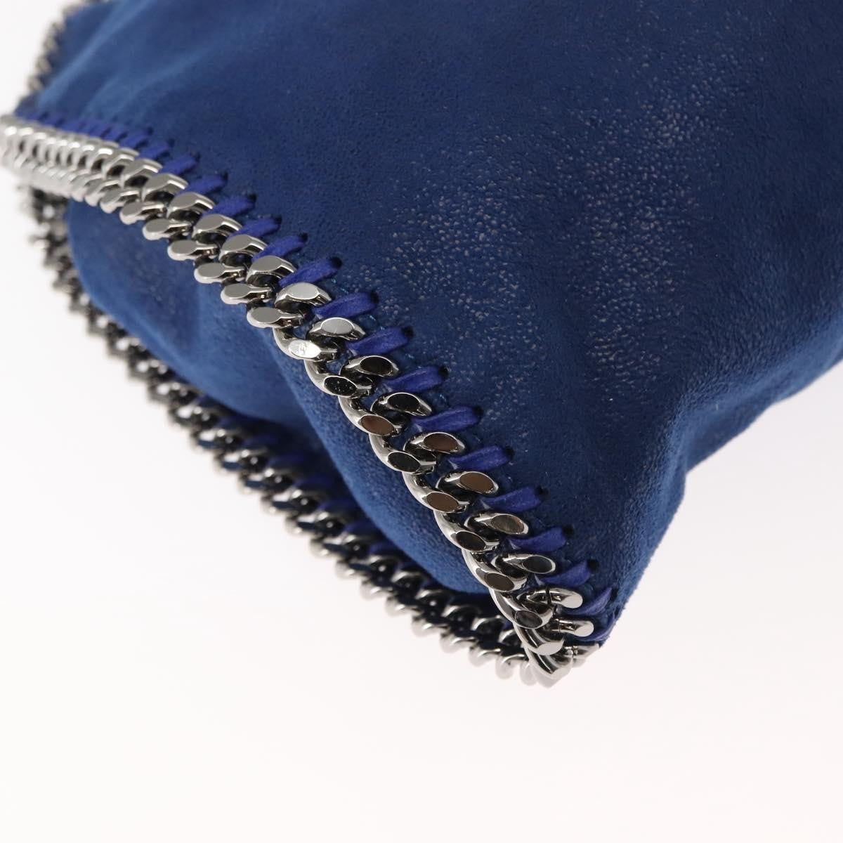 Stella McCartney Falabella Fold Over Crossbody Bag Shaggy Deer, BLUE, POLYESTER, Shoulder bag