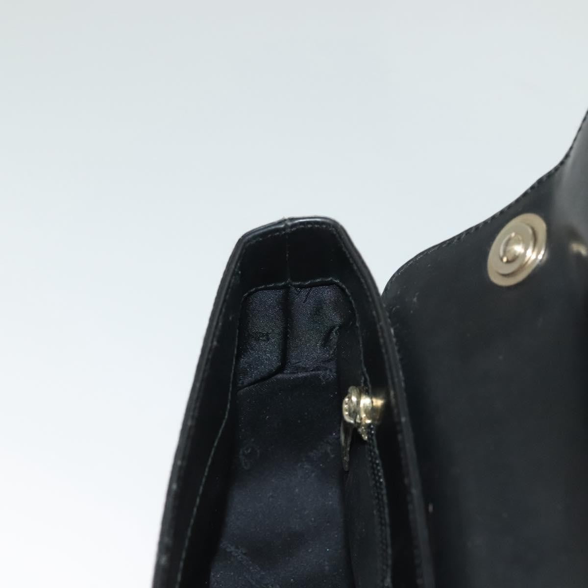 Salvatore Ferragamo Gancini Shoulder Bag Leather, BLACK, LEATHER, Shoulder bag