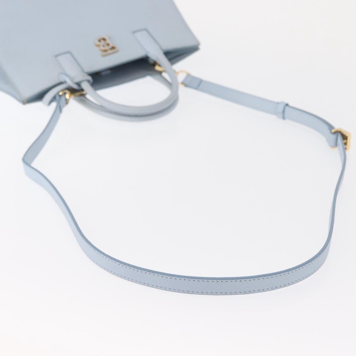 Burberry Frances Tote Leather, BLUE, LEATHER, Handbag