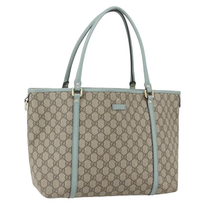 Gucci Joy Plus Tote GG Coated Canvas with Leather, BEIGE, PVC, Tote bag