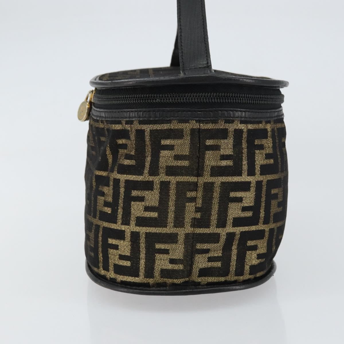 Fendi Vanity Clutch Canvas, BROWN, CANVAS, Clutche & pouche