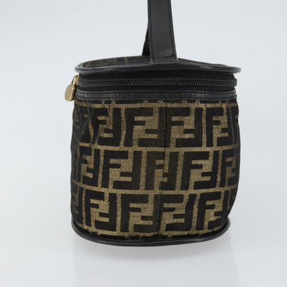 Fendi Vanity Clutch Canvas, BROWN, CANVAS, Clutche & pouche