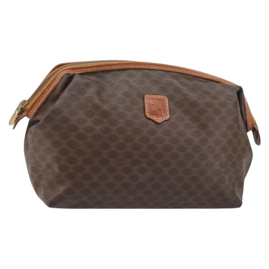 Celine C Macadam Pouch Canvas, BROWN, PVC, Clutche & pouche