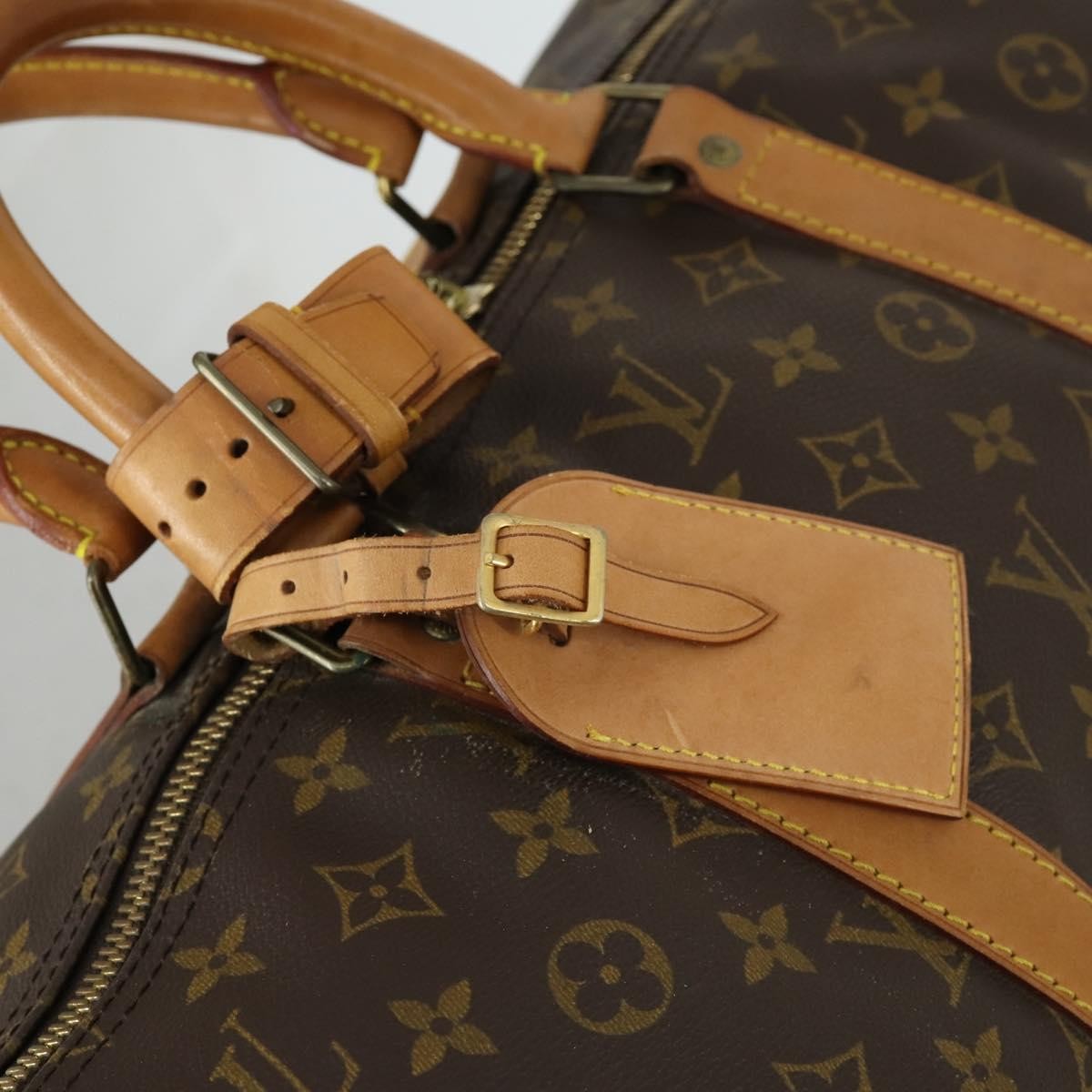 Louis Vuitton Keepall Bandouliere Bag Monogram Canvas, BROWN, CANVAS, Travel bag