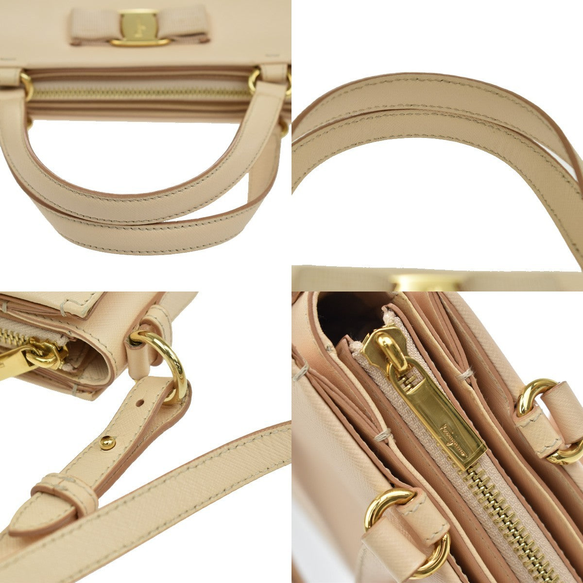 Salvatore Ferragamo Vara Bow Top Handle Convertible Tote Leather, PINK, LEATHER, Handbag