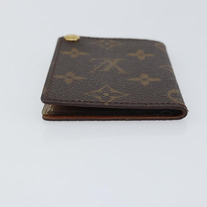 Louis Vuitton Porte Cartes Pression Card Case Monogram Canvas, BROWN, CANVAS, Card Holders