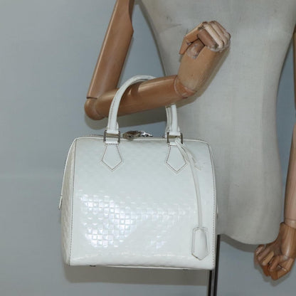 Louis Vuitton Speedy Cube Bag Damier Facette, WHITE, PATENT_LEATHER, Handbag