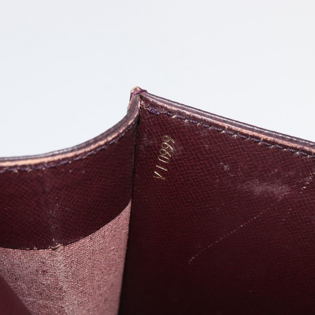 Louis Vuitton Serviette Kourad Briefcase Taiga Leather, Burgundy, Leather, Briefcase