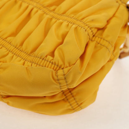 Prada Pochette Tessuto Gaufre, YELLOW, NYLON, Clutche & pouche