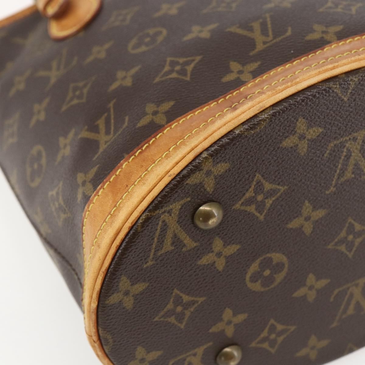 Louis Vuitton Petit Bucket Bag Monogram Canvas, BROWN, CANVAS, Shoulder bag