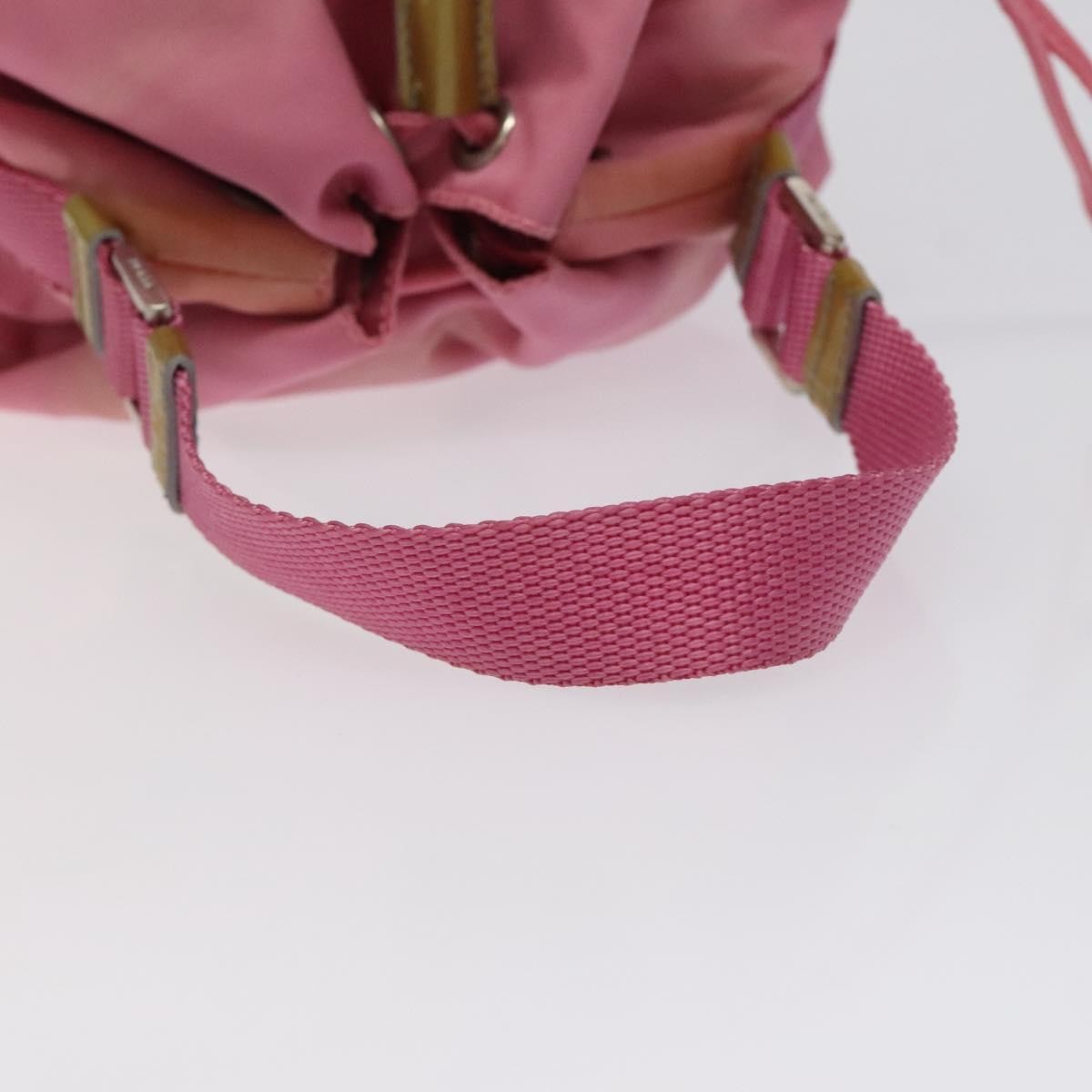 Prada Drawstring Bucket Bag Tessuto, PINK, NYLON, Handbag