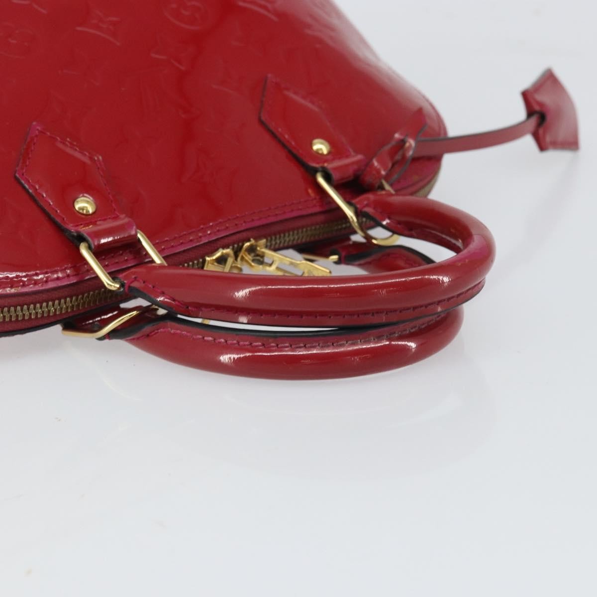 Louis Vuitton Alma Handbag Monogram Vernis, RED, PATENT_LEATHER, Handbag