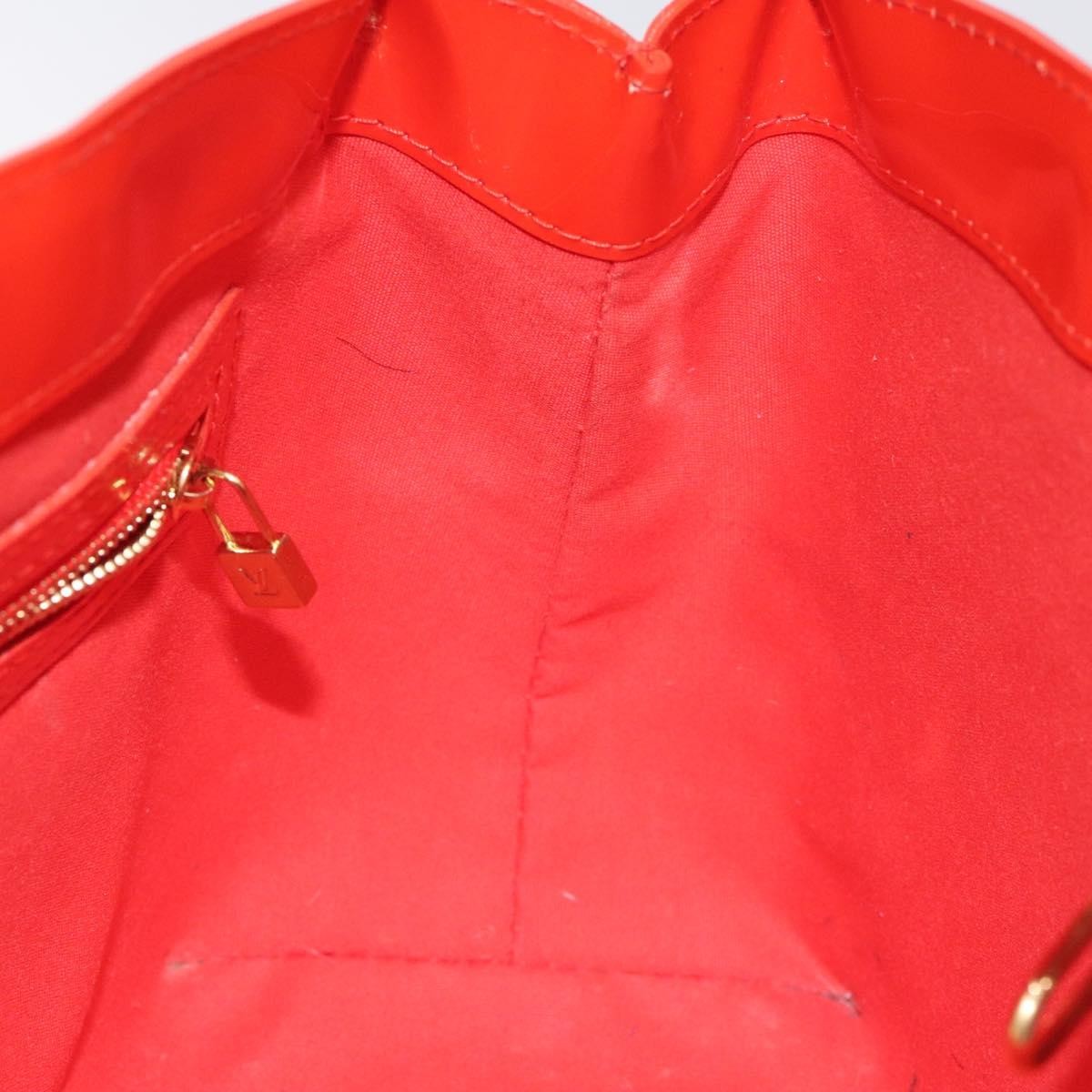 Louis Vuitton Wilshire Handbag Monogram Vernis, ORANGE, PATENT_LEATHER, Handbag