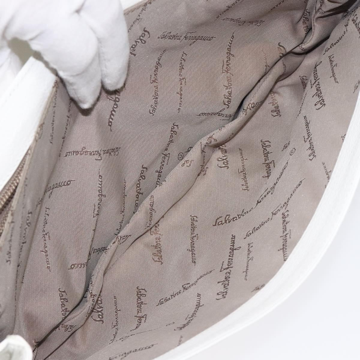 Salvatore Ferragamo Shoulder Bag Leather, WHITE, LEATHER, Shoulder bag