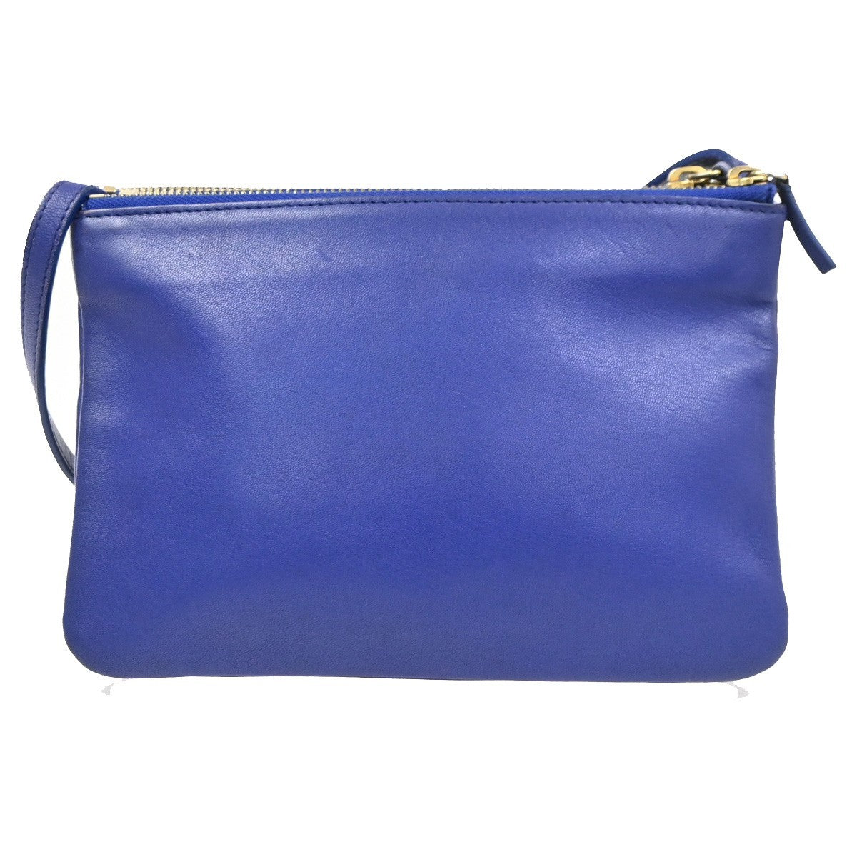 Celine Trio Crossbody Bag Leather, Blue, Leather, Shoulder Bag