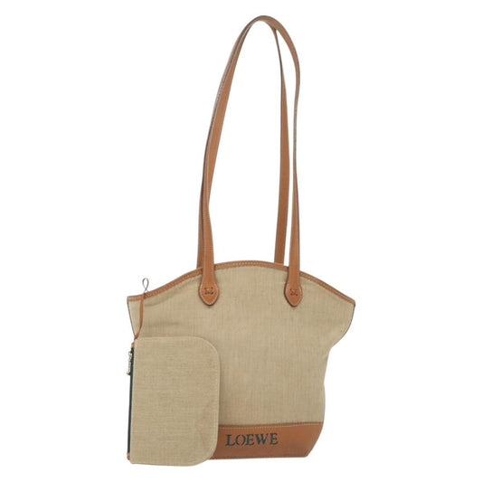 Loewe Vintage Shoulder Bag Canvas, BEIGE, CANVAS, Shoulder bag