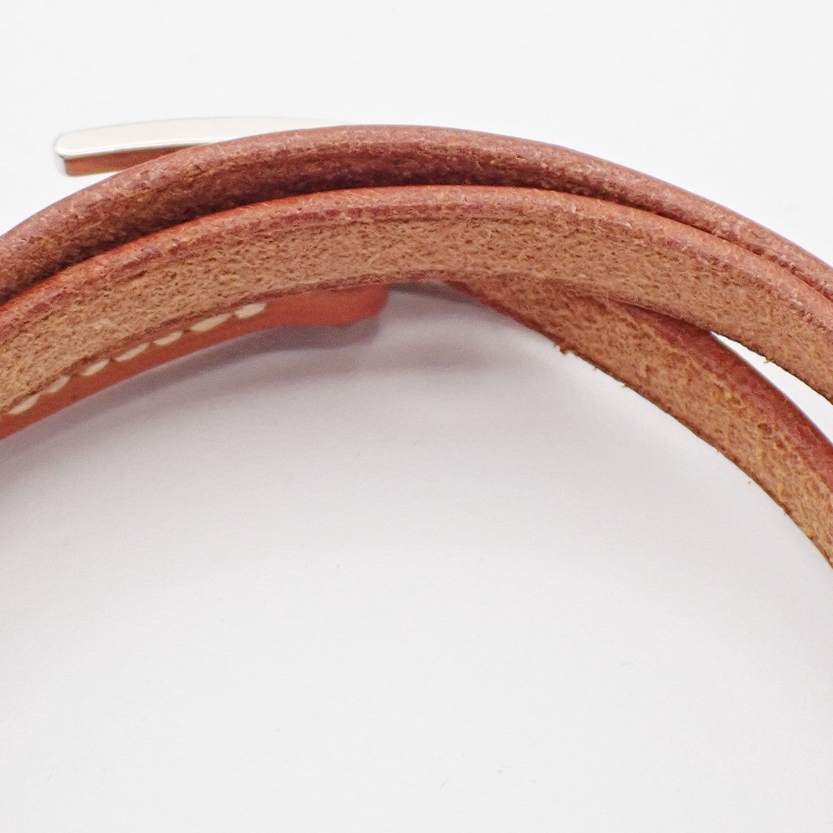 Hermes Hapi 3 Bracelet Leather with Metal, BROWN, LEATHER, Bracelet