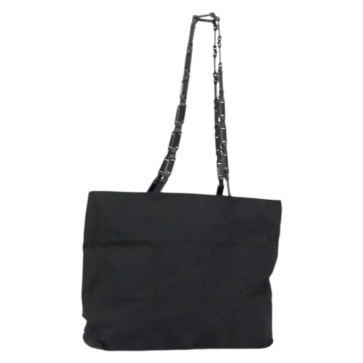 Prada Vintage Zip Tote Tessuto, BLACK, NYLON, Tote bag