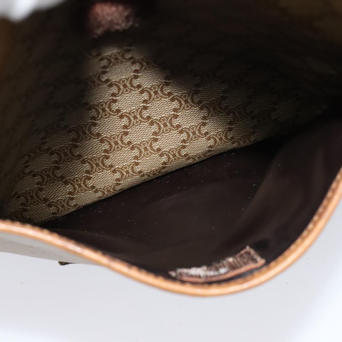 Celine Vintage Macadam Shoulder Bag Canvas, BEIGE, CANVAS, Shoulder bag