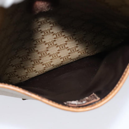 Celine Vintage Macadam Shoulder Bag Canvas, BEIGE, CANVAS, Shoulder bag