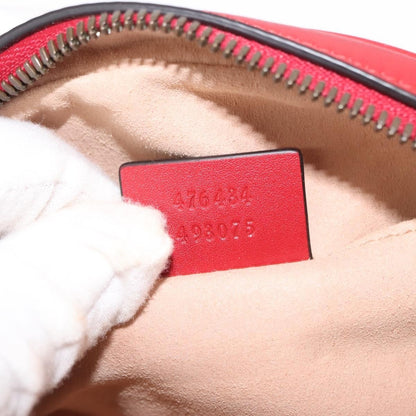 Gucci GG Marmont Belt Bag Matelasse Leather, RED, LEATHER, Clutche & pouche