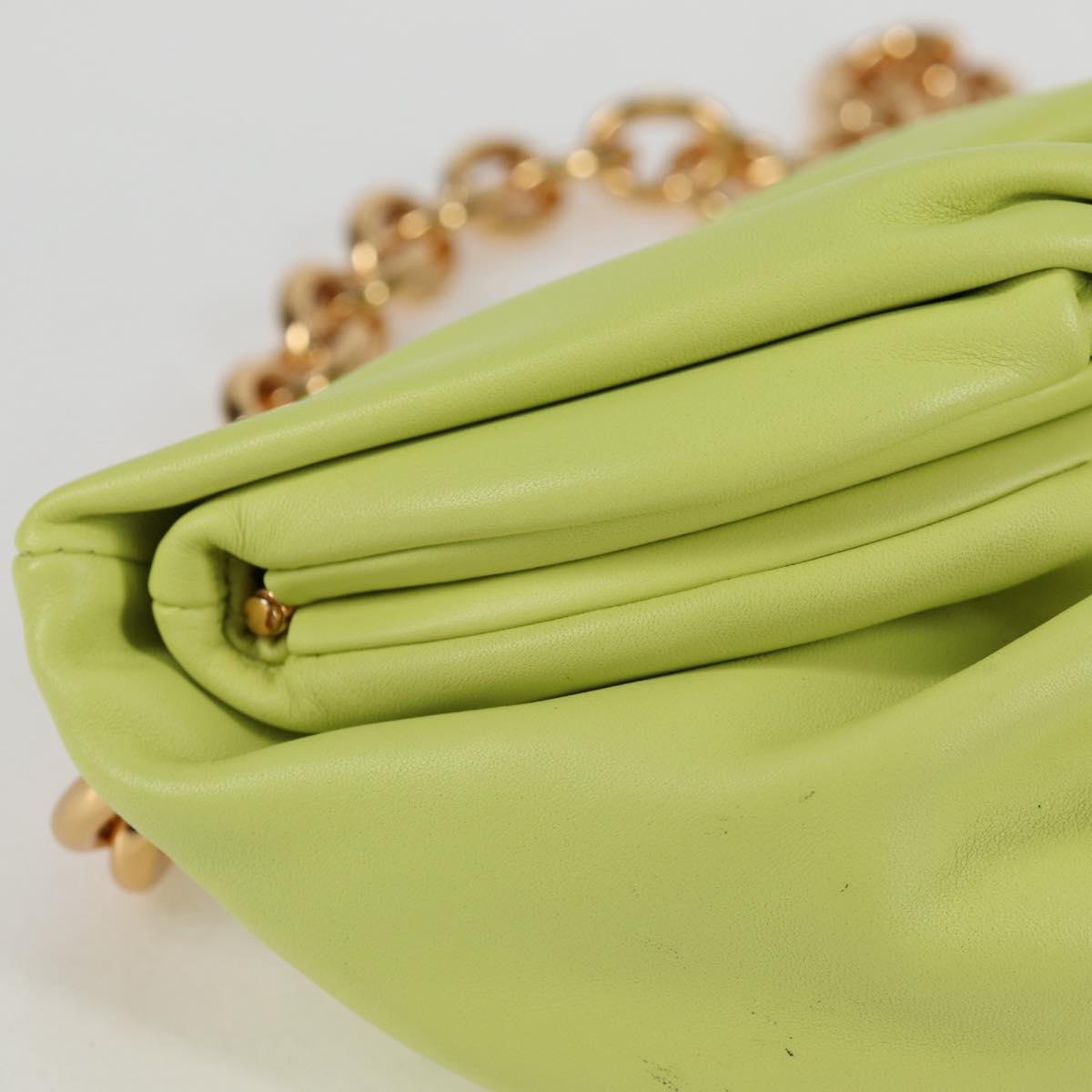 Bottega Veneta The Chain Pouch Leather, YELLOW, LEATHER, Clutche & pouche