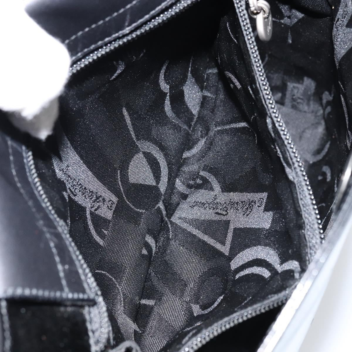 Salvatore Ferragamo Vala Shoulder Bag Patent Leather, BLACK, PATENT_LEATHER, Shoulder bag