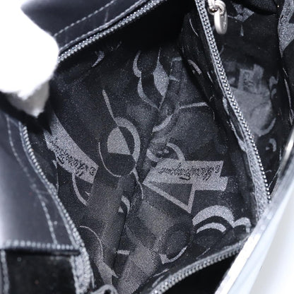 Salvatore Ferragamo Vala Shoulder Bag Patent Leather, BLACK, PATENT_LEATHER, Shoulder bag