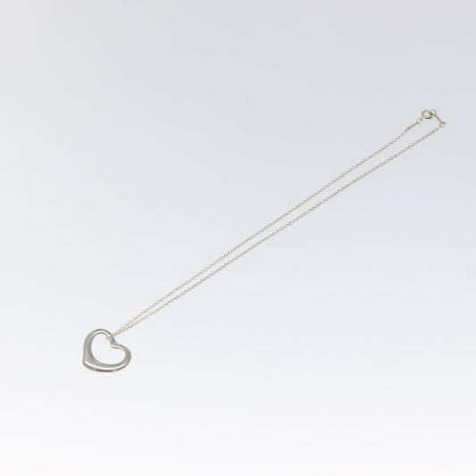 Tiffany & Co. Elsa Peretti Open Heart Pendant Necklace Sterling Silver, SILVER, SILVER, Necklace